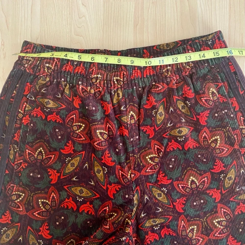 ADIDAS Men's Corduroy Cotton Track Pants IS5277 Size Medium 70’s Style Paisley - Picture 8 of 12
